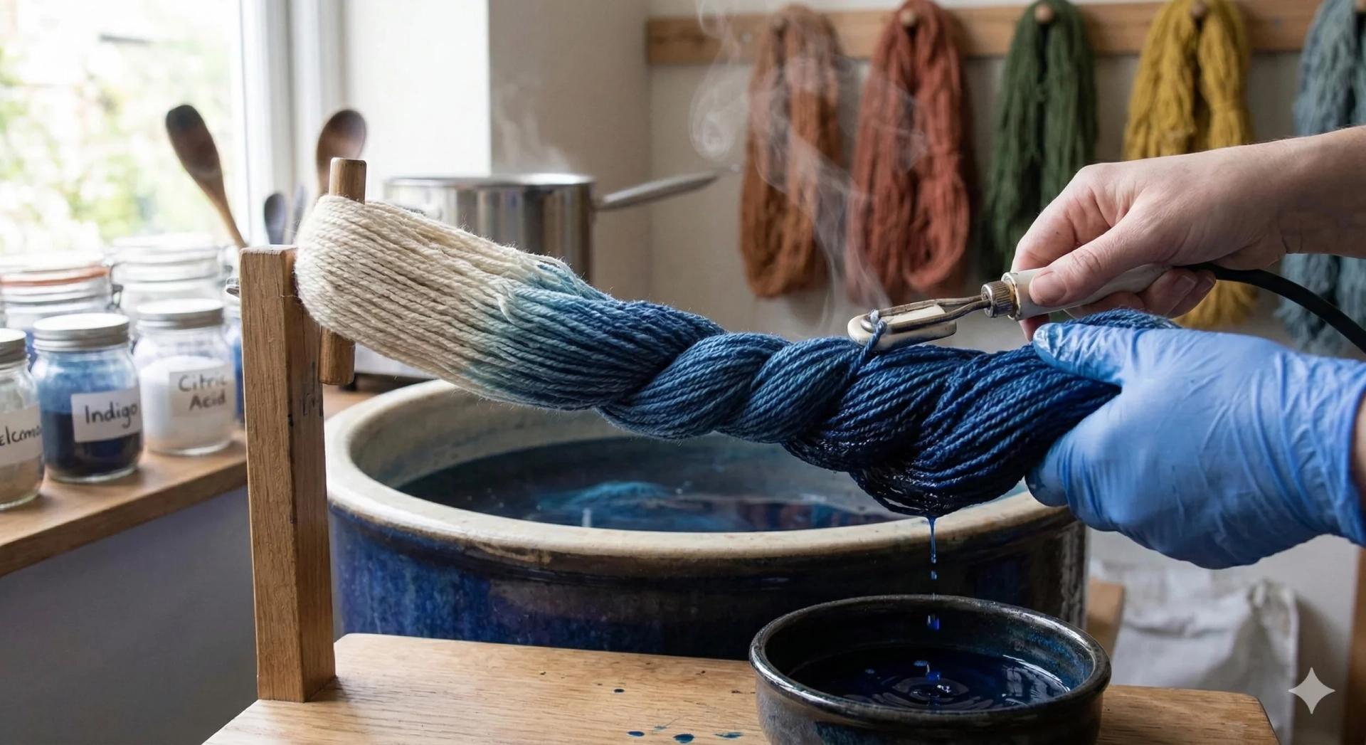 ตีเกลียวและอบ setting ด้าย